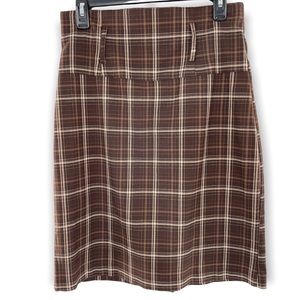 Wrapper plaid skirt